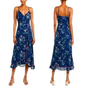 NWOT If By Sea LA Floral Wrap Midi Dress
